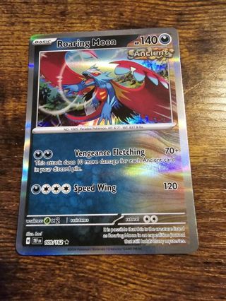 Pokemon Roaring Moon holo rare card 109/162