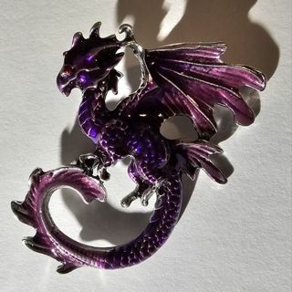 Purple Dragon Brooch