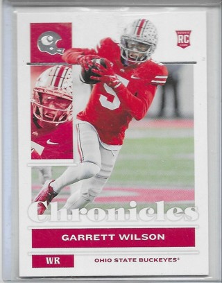 Garrett Wilson 2022 Chronicles Draft #7 Rookie Card