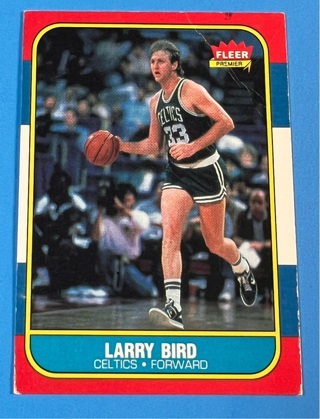 1986-87 Fleer Basketball - # 9 Larry Bird - Boston Celtics - HOF - 