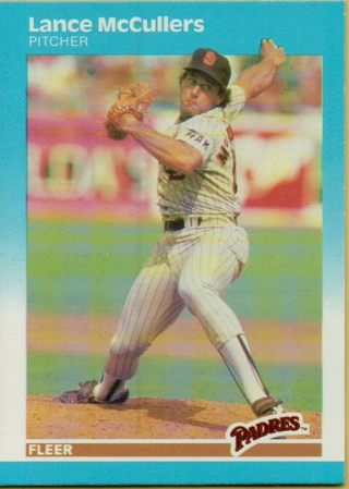 Lance McCullers 1987 Fleer San Diego Padres