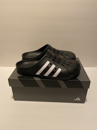 ADIDAS ADILETTE BLACK CLOGS 