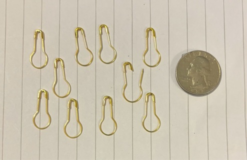 10 pc Light Bulb Pins Gold