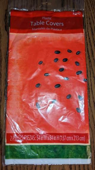 TABLE COVER- WATERMELON (QTY 2) NIP! - FREE SHIPPING #1