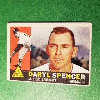 1960 - TOPPS BASEBALL CARD NO. 368 - DARYL SPENCER - CARDINALS