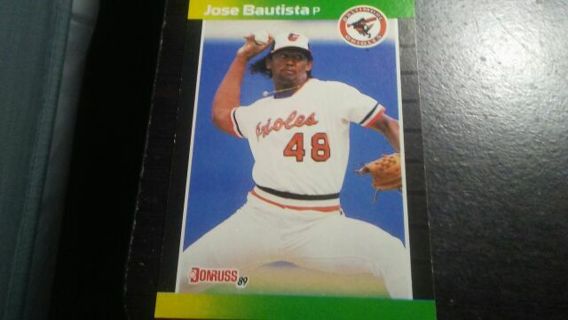 1989 DONRUSS JOSE BAUTISTA BALTIMORE ORIOLES BASEBALL CARD# 451