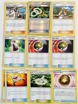 10x Pokémon Trainer Trading Cards