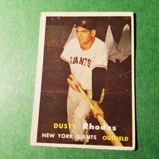 1957 TOPPS BASEBALL CARD - NO. 61 - DUSTY RHODES - GIANTS