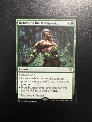 Return of the Wildspeaker MTG AFC Commander Rare Card