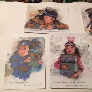 5 St. Labre Indian School Cards for Children 