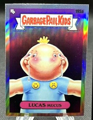 Garbage Pail Kids CHROME Series 5 - Lucus Mucus #195a REFRACTOR Foil 2022