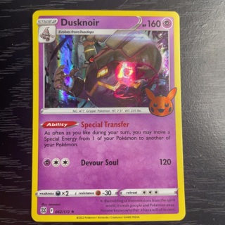 STAGE? Dusknoir Evolves from Dusclops Pokemon holo