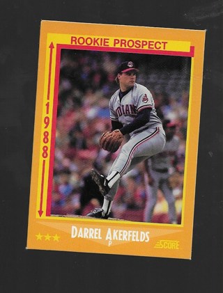 1988 SCORE DARREL AKERFIELDS ROOKIE #632