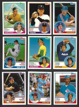  1983 Topps Traded 15 different Baseball Cards - All Listed 