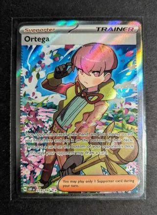 NM Ultra Rare Ortega Textured Full Art SWSH Pokemon card