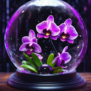 Listia Digital Collectible: Orchids in a Snow Globe