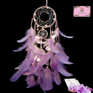 [NEW] Light Up Dream Catcher LED Feather Dreamcatcher 20" Wall Hanging Decoration for Bedroom