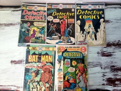 D.C. Comic's Detective Comic's Featuring Batman & Robin 1975 to 1980 5 Comic book collection