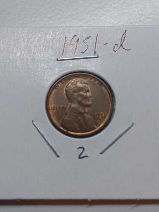 1951-D Lincoln Wheat Penny! 14.2