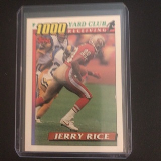 1991 Topps’1000 Yd. Club’ Jerry Rice #1b