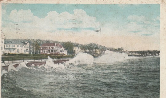 Vintage Used Postcard: p: 1920 Surf Along Lynn, MA