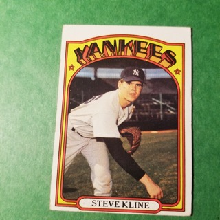 1972 - TOPPS BASEBALL CARD NO. 467 - STEVE KLINE - YANKEES