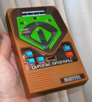 Vintage Mattel Classic Baseball Hand Held Arcade Video Game FREE SHIP