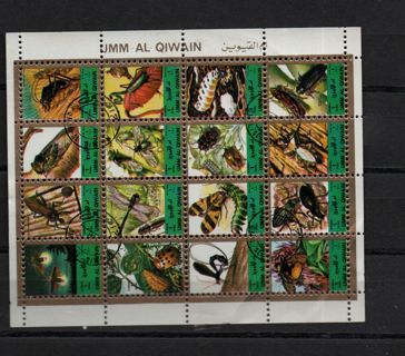 mini sheet of 16 - on theme  INSECTS