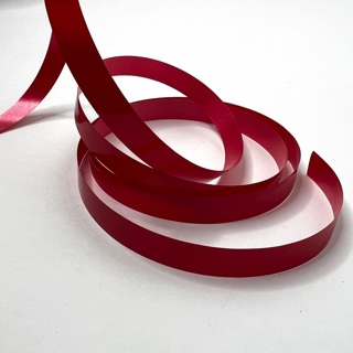 3 yd Red Shiny 3/8” Plastic Gift Wrapping Ribbon 