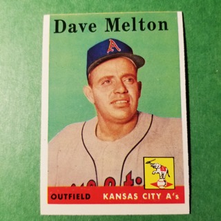 1958 - TOPPS BASEBALL CARD NO. 391 - DAVE MELTON - A'S