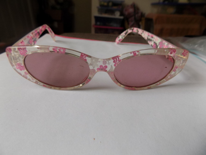 Foster Grand child's pink lens sunglasses with pink flowered frame