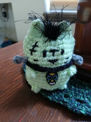 Franken-Kitty. New. Crocheted by Me