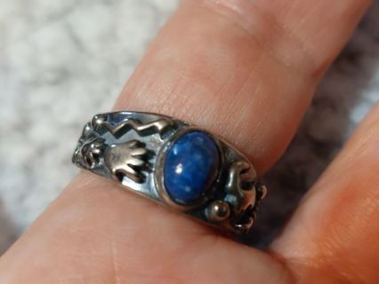 Carolyn Pollack sterling silver lapis band ring size 10