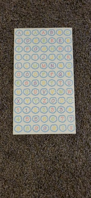 Sheet of stickers