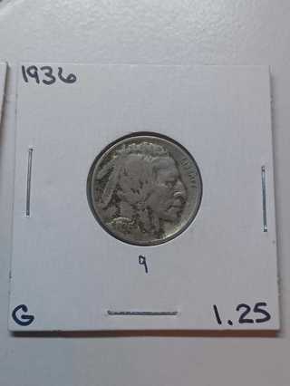 1936 Buffalo Nickel! 37.9
