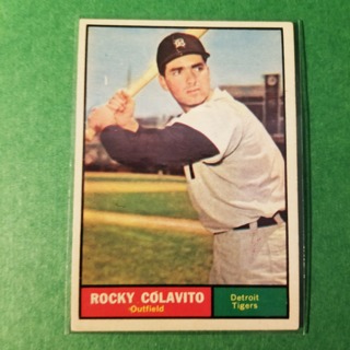 1961 - TOPPS EXMT - NRMT BASEBALL - CARD NO. 330 - ROCKY COLAVITO - TIGERS