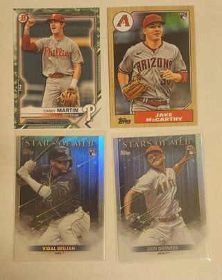 4 card rookie lot, inserts, parallel- camo