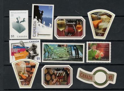 Canada Stamps- Mint Never hinged Die-cut