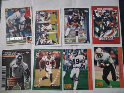 8 card Denver Broncos lot insert rc