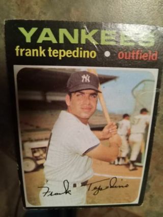 1971 T.C.G. FRANK TEPEDINO NEW YORK YANKEES BASEBALL CARD# 342