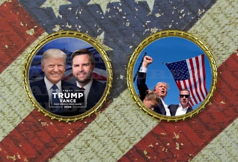 President Donald J Trump and Vice Presicent JD Vance  2024 Collector    Coin