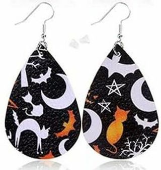 Faux Leather Halloween Earrings Style 24 (PLEASE READ DESCRIPTION