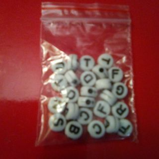 Bag of 25 Letter Beads Mix DYI Read description before bidding