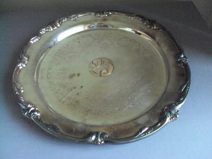 Silverplate 25th Anniversary Tray Platter