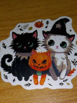 Cat Cute one new vinyl sticker no refunds regular mail win 2 or more get bonus