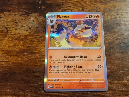 Pokemon Flareon holo rare 136/165