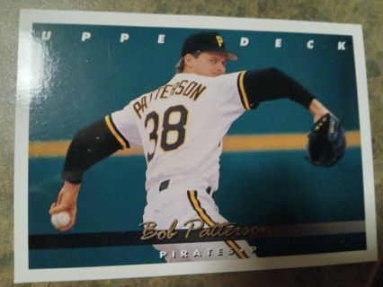 1992 UPPER DECK BOB PATTERSON PITTSBURGH PIRATES BASEBALL CARD# 412