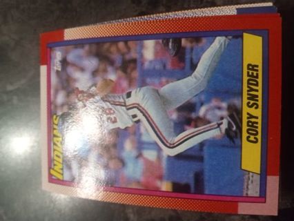 Cory Snyder 1990 Topps Cleveland Indians