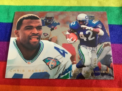 LAST RELIST Chris Warren Seattle Seahawks Flair 95 Fleer 1995 Rare Football Card #200