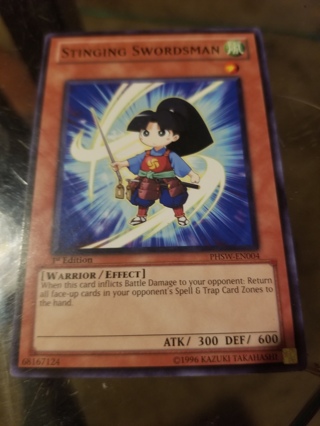 Yugioh card. Stinging swordsman 